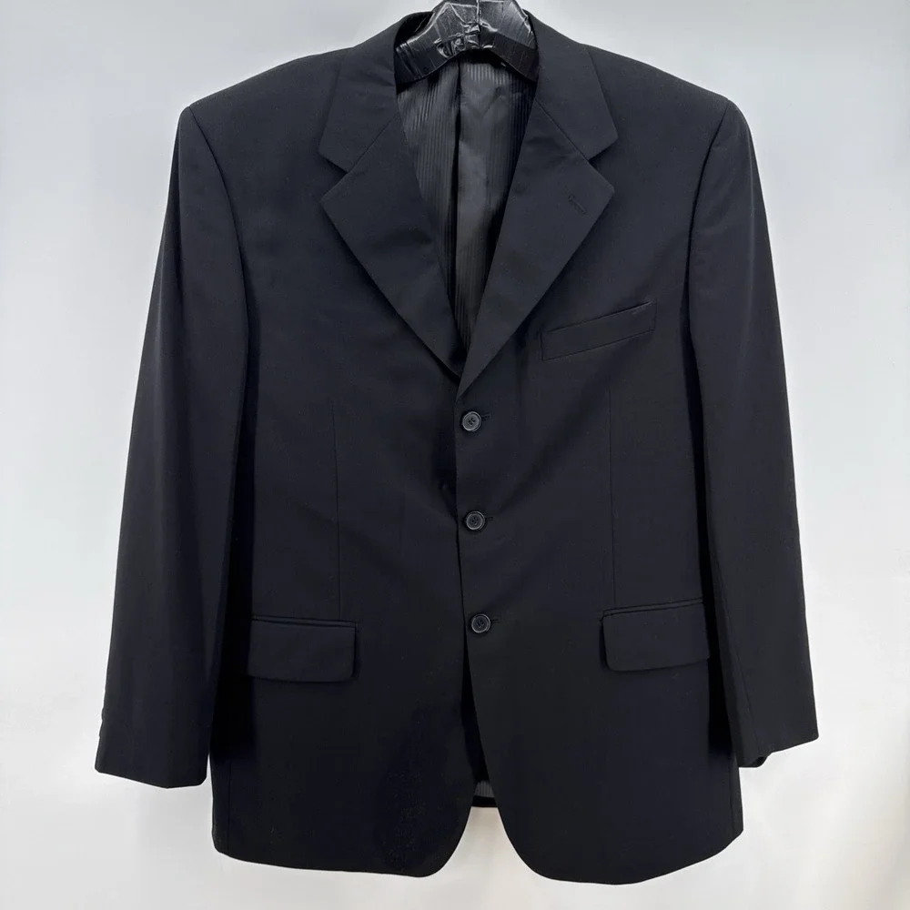 Vinci Black Blazer Designed In Italy Suit‎ Jacket Mens 42R